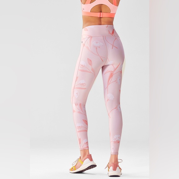Fabletics Define PowerHold High-Waisted 7/8 Legging, Floral Print, Size XS - Picture 2 of 5